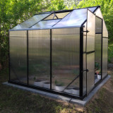 Polykarbonátové skleníky - Zahradní skleník z polykarbonátu SANUS černý