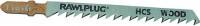 Elektrické nářadí - Rawlplug Pilový plátek 100 mm do přímočaré pily, rozchod zubů 4 mm, dřevo (5 ks)