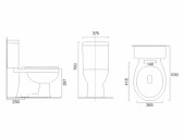 WC kombi Rimless se spodním odpadem