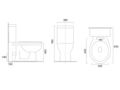 WC kombi Rimless se zadním odpadem
