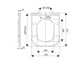 Závěsné kapotované WC Rimless hranaté