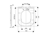 Závěsné kapotované WC Rimless se Smart Flush hranaté
